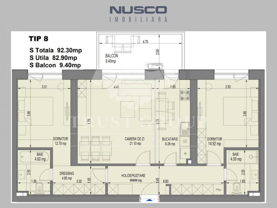 Apartament 3 camere | Nusco City | Faza 2 - Poză 3