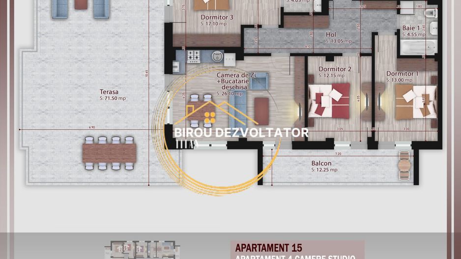 Mare Vedere libera zona verde metrou Teclu 12min Parcare bonus Pallady - Poză 3