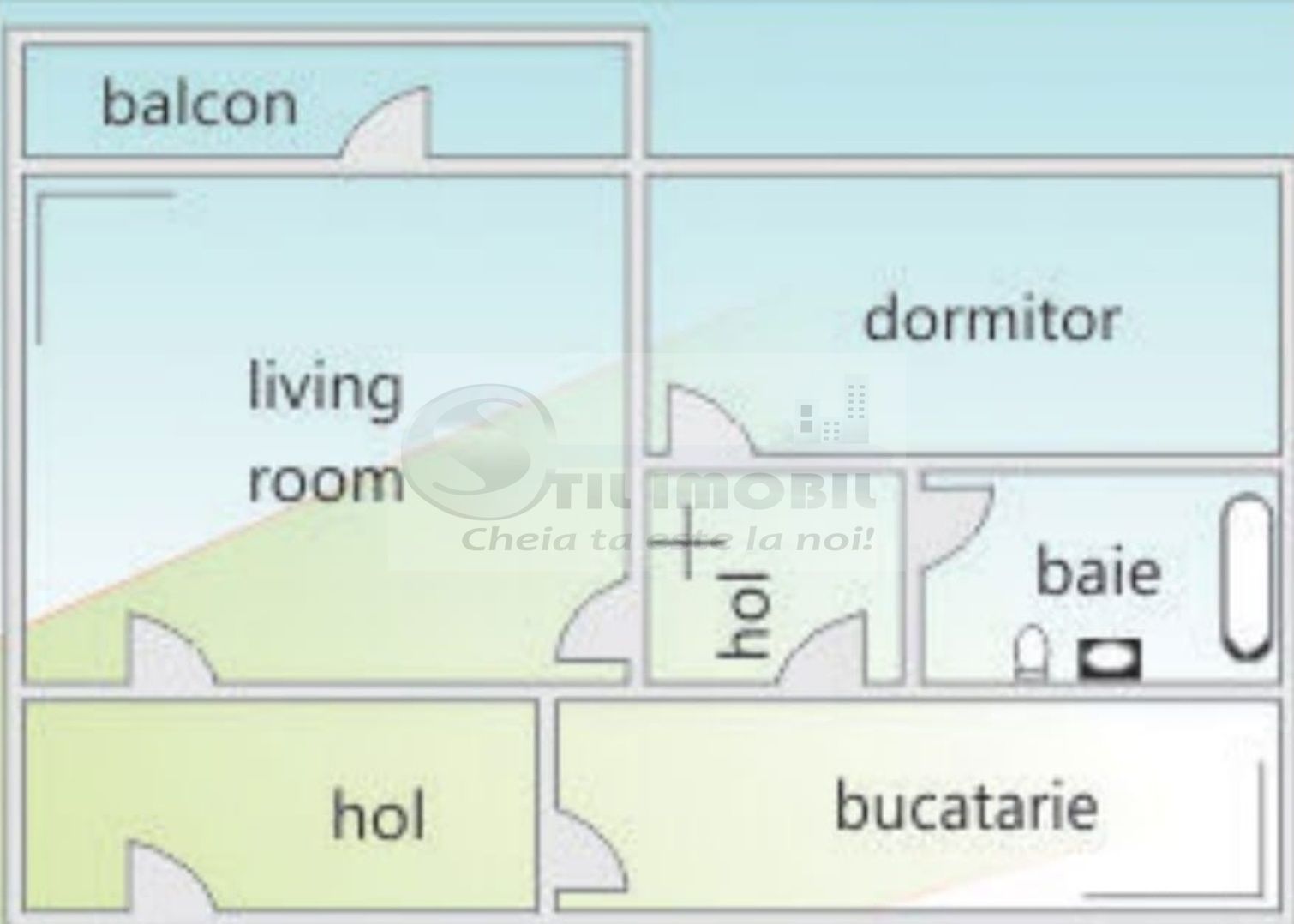 Închiriez apartament circular cu 2 camere Podu Ros - Poză 7