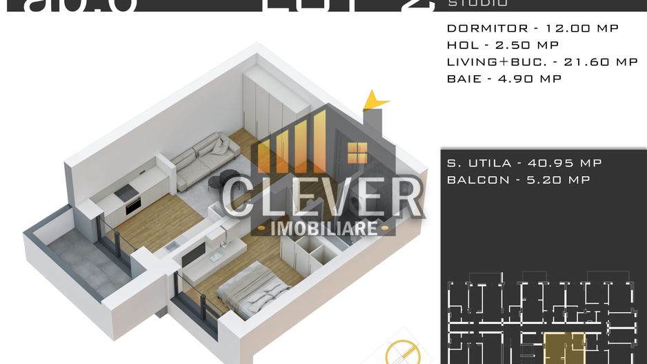 Studio 46mp  - Design Modern - Zona Pallady - Comision 0% - Poză 6