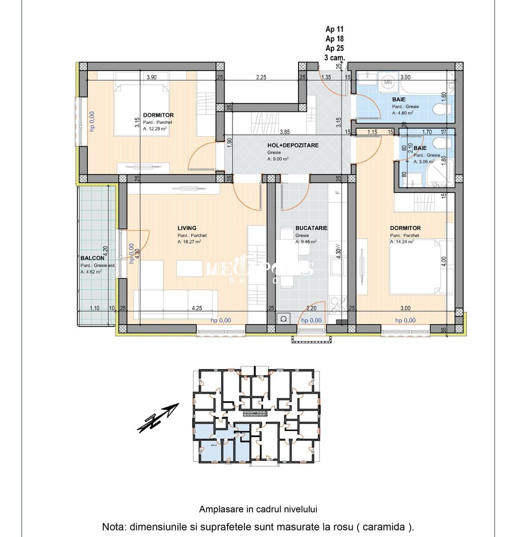 3 Camere | 2 bai | 70mp utili | Incalzire in pardoseala | Cristian - Poză 4