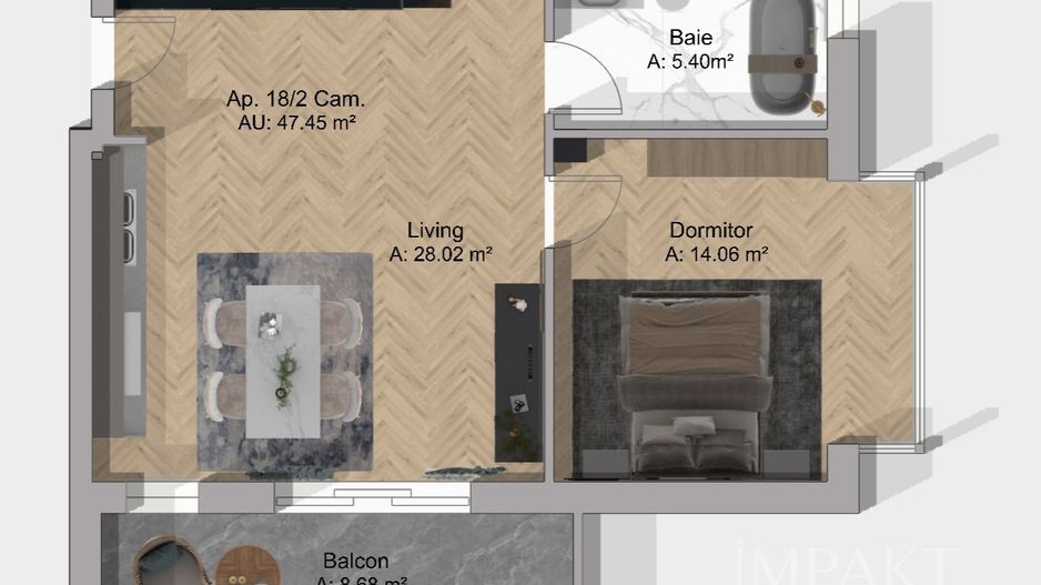 Apartament la Liziera padurii | Terasa | Parcare | Terra, Floresti - Schiță 2