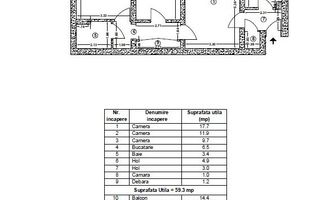 Apartament 3 camere Titan-Piata Minis