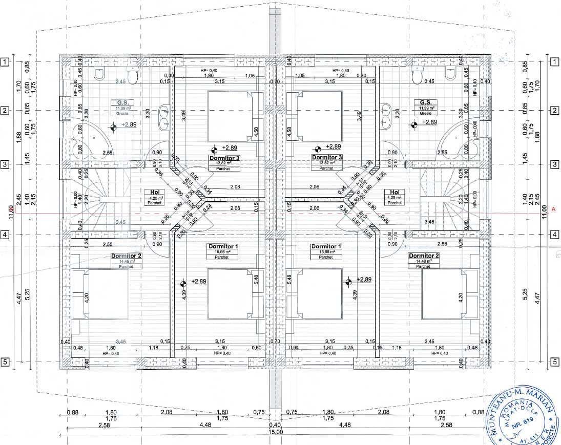CASA DUPLEX | P+1+Pod | 123mp + POD 45mp | teren 654mp | Chinteni - Schiță 21