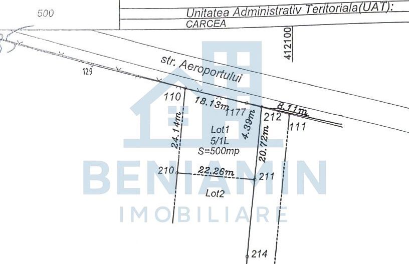 500mp Teren+Schelet Hala Autorizatie Strada Aeroportului Carcea - Schiță 7
