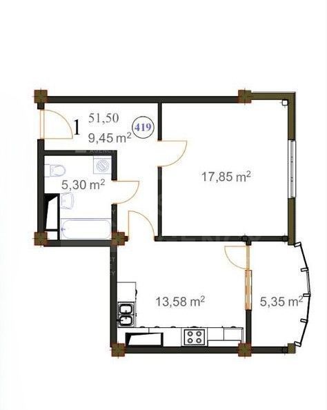 Vânzare, apartament, 1 cameră, str. Ginta Latină, Ciocana - Poză 1
