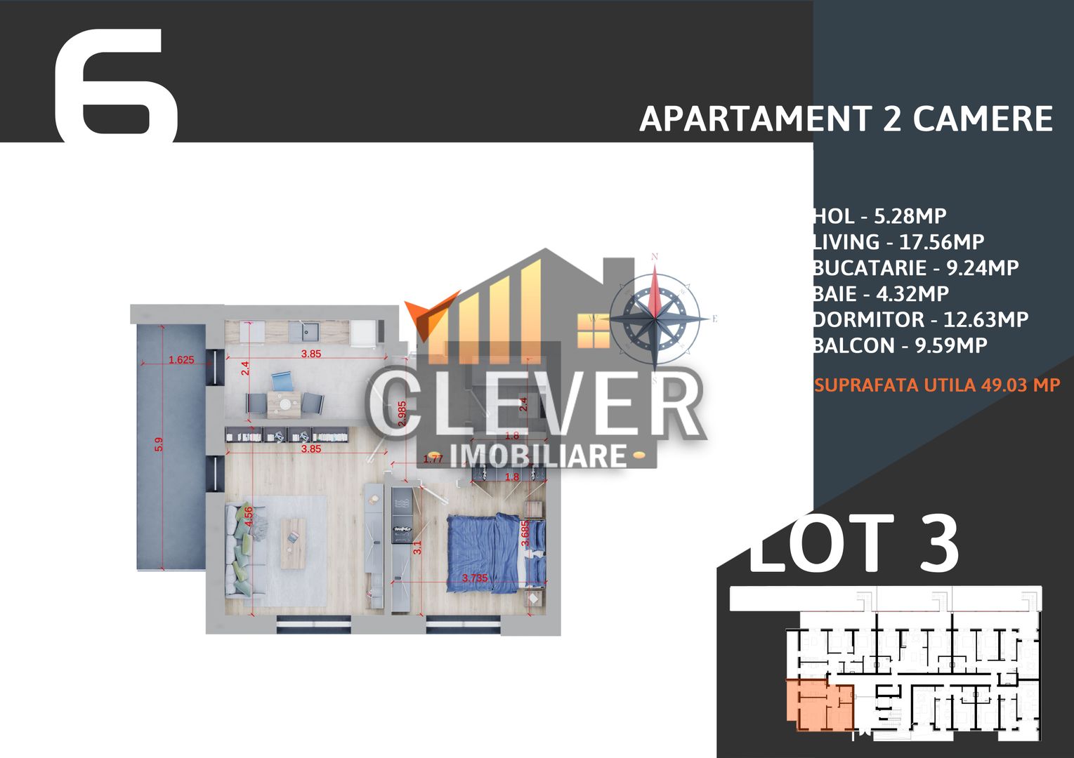 Apartament FINALIZAT 2 camere Theodor Pallady - Poză 1