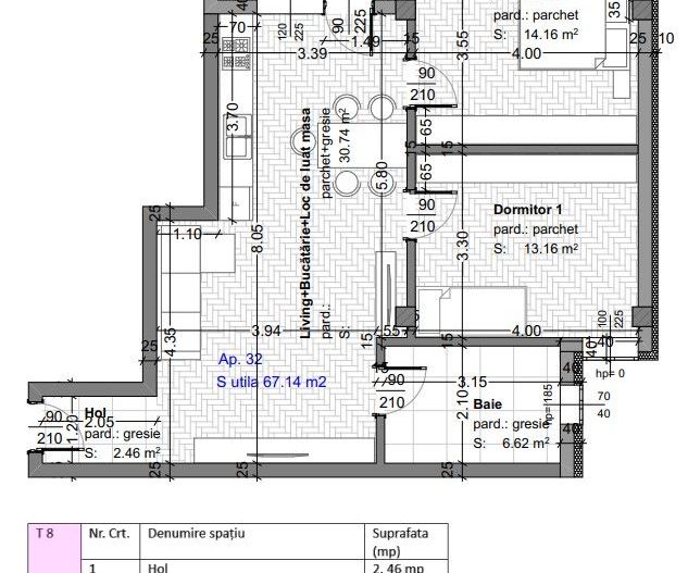 Apartament cu 3 camere, Selimbar, Sibiu - Schiță 6