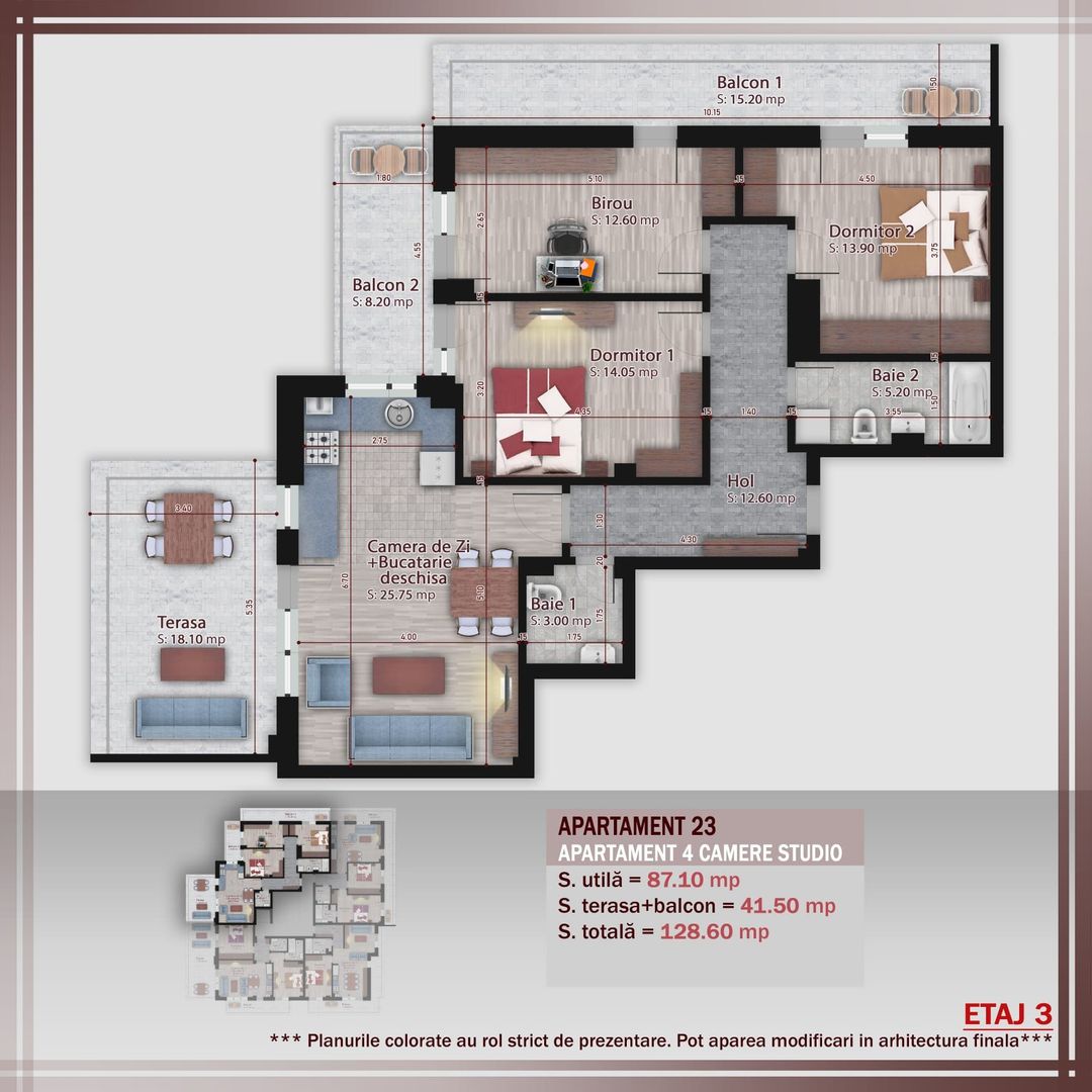 AP. 4CAM.  IN BLOC P+3 AFLAT IN CURS DE FINALIZARE / PALLADY! - Poză 1
