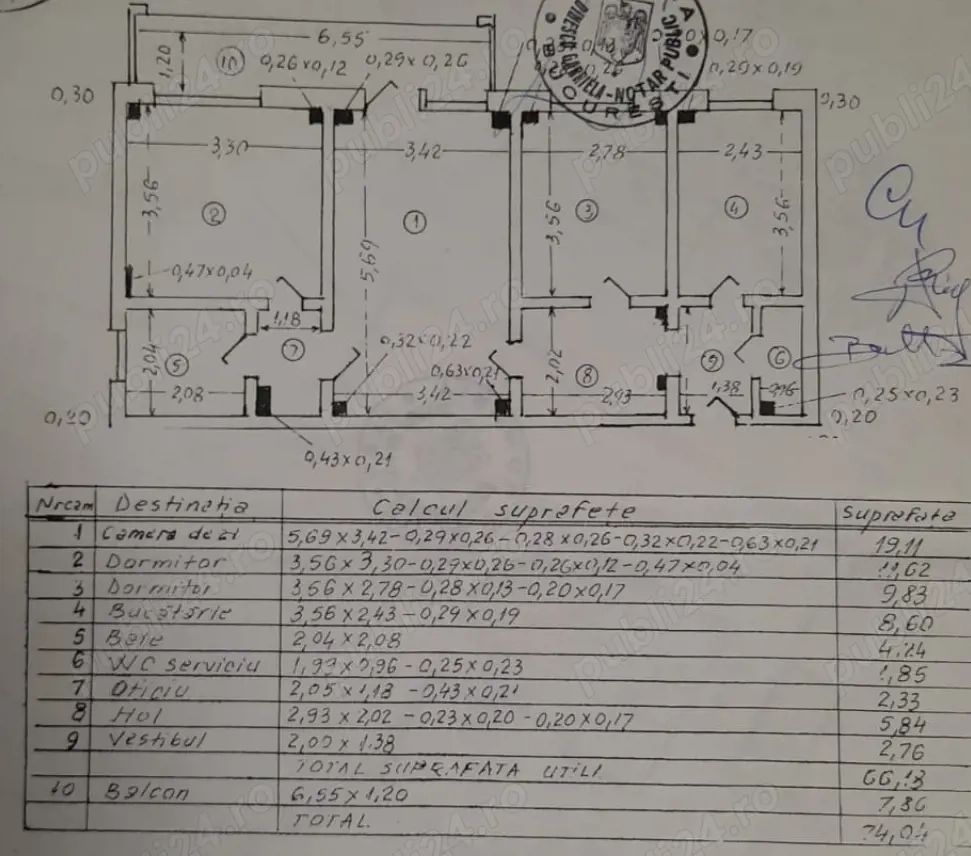 Apartament 3 camere, 74mp, 1985, Militari Apusului - Poză 1