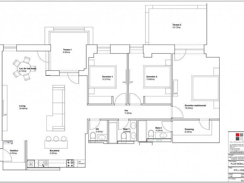 Apartament superb de 4 camere in Trastevere, modificat din 5 camere,150 mp - Poză 7