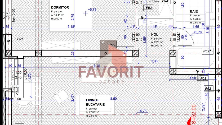 Etaj intermediar. Loc de parcare. Disponibil imediat - Schiță 8
