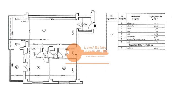 3 camere Orhideea Residence ( 2 locuri de parcare ) - Poză 1