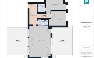 Penthouse cu 3 camere și balcoane de 20mp in zona Doamna Ghica - Poză 3