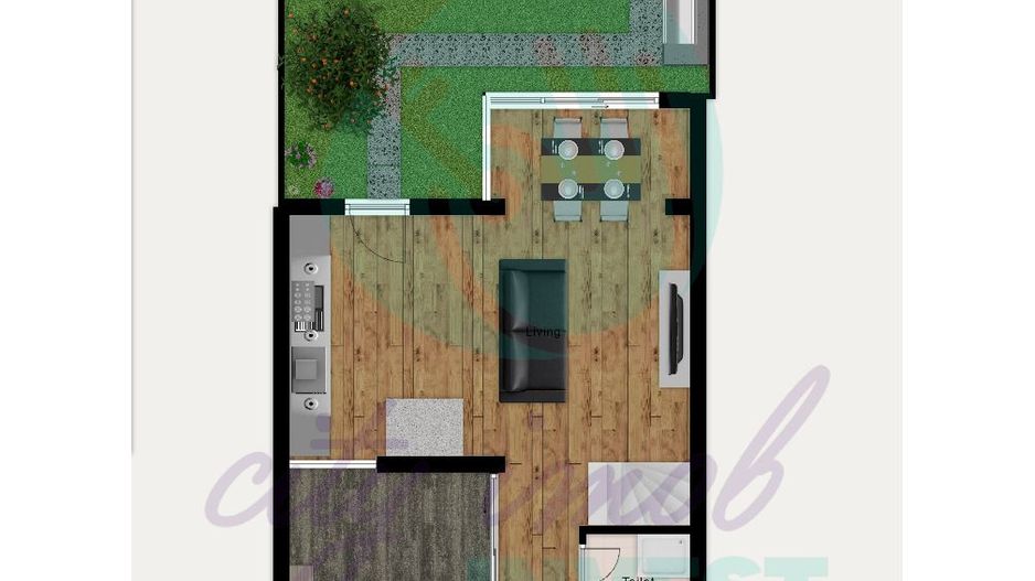 Apatament 2 camere cu gradina, Parcul Circului - Poză 3