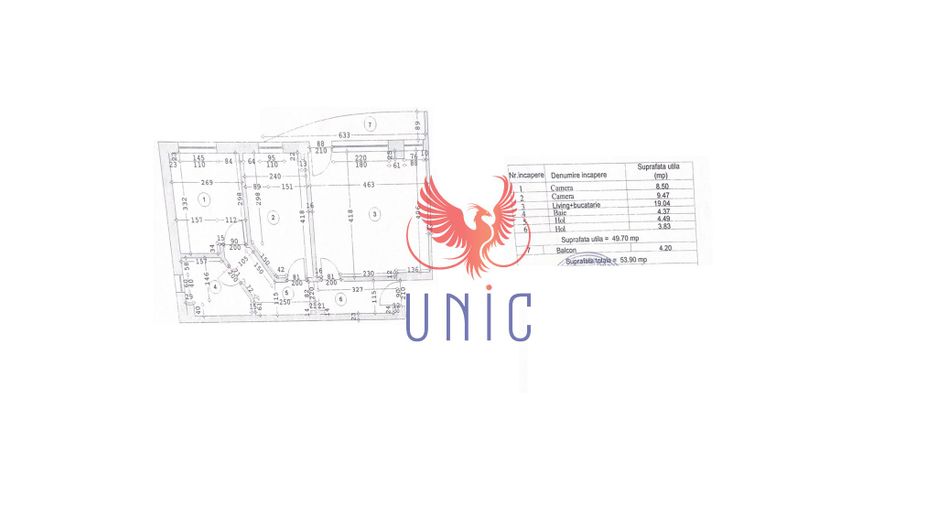 Apartament 3 camere Gradina Botanica - Schiță 8