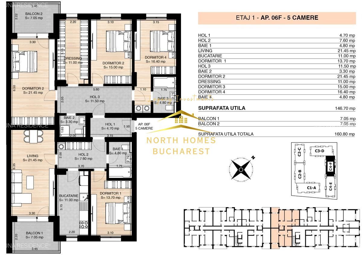 COMISON 0 -Apartament de vanzare -5 CAMERE -OMV PIPERA - Poză 48