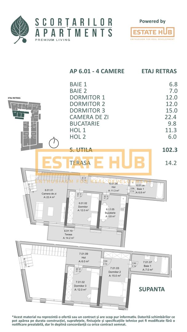 Apartament nou 4 camere cu supanta BRD Mărăști | Comision 0% - Poză 2