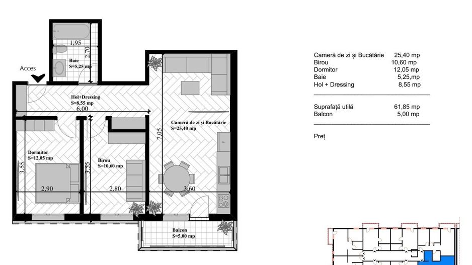 Apartament NOU 3 camere SD 67 mp Bucium Visan 103500 euro - Poză 7