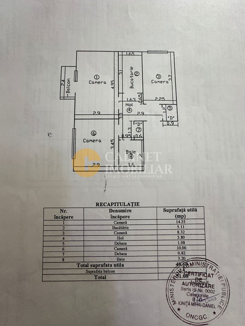 3 Camere Decomandat - Etaj Intermediar - Zona Mircea Cel Batran - Poză 11