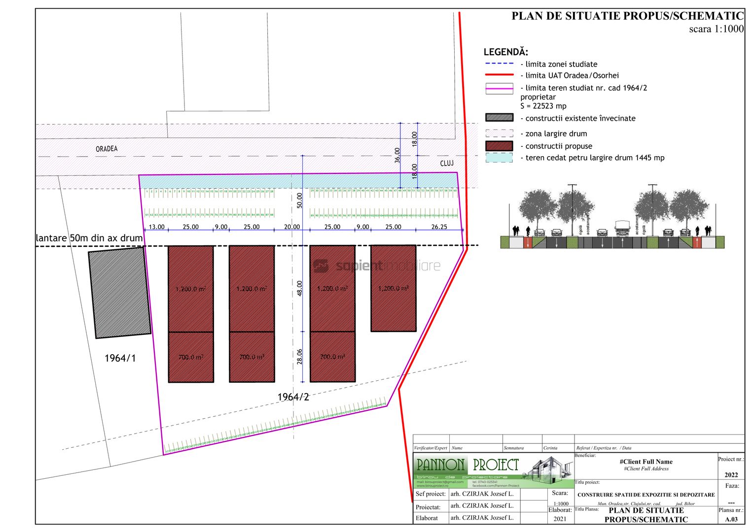 Sapient | Teren Investițional, Calea Clujului (E60), Oradea - Schiță 6