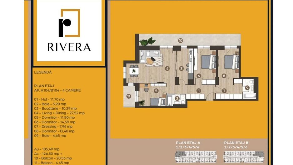 Apartament 4 camere | PIPERA | Incalzire Gratuita | 2 locuri parcare - Poză 6