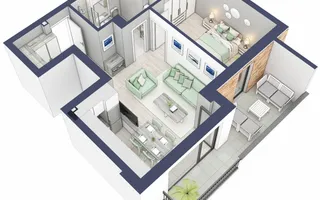 Apartament 2 camere cu balcon generos – Green Hill, Turnișor - Schiță 13