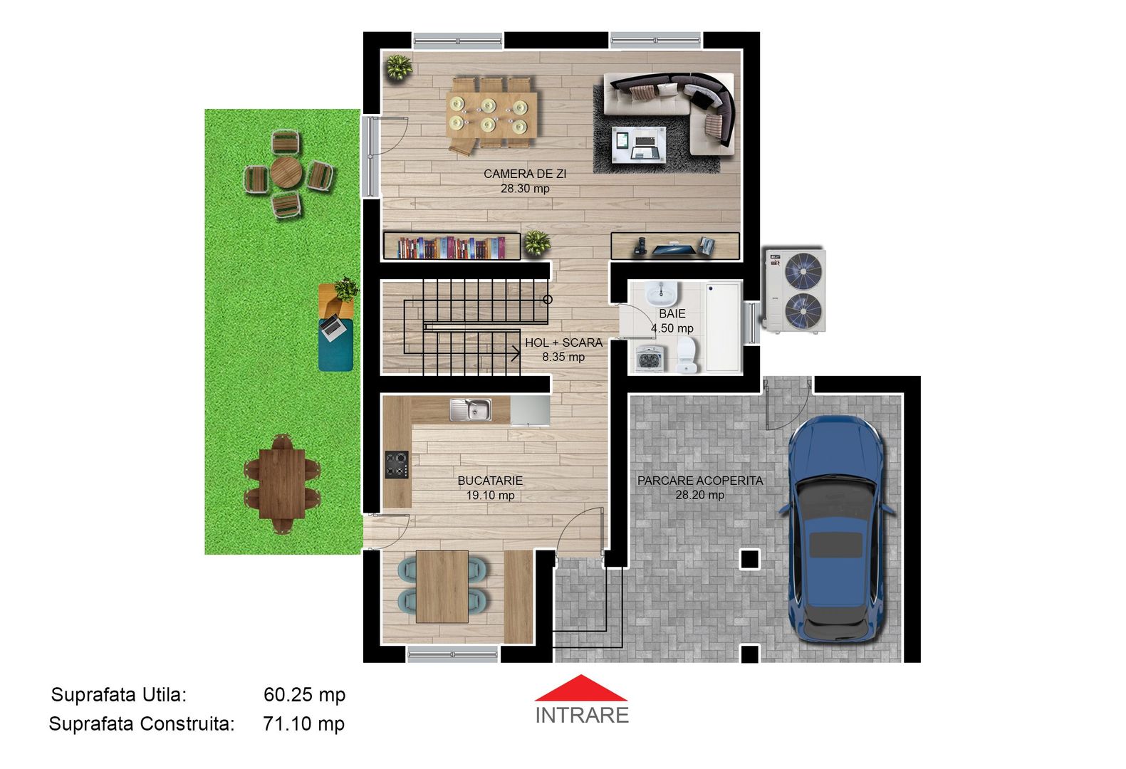 Casa individuala 4 camere 3 bai si garaj Cartier Izvor - Schiță 7