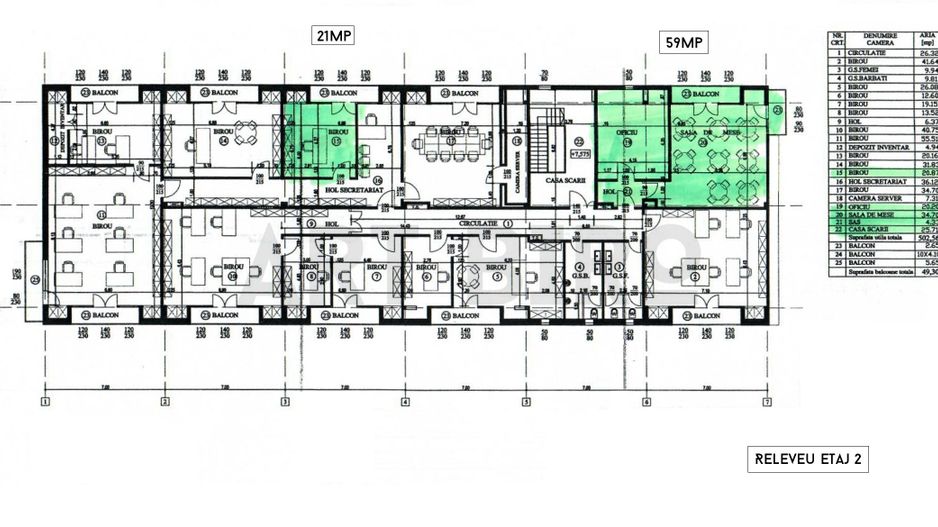 Zero comision, 21mp birou Plevnei, all inclusive, parcare, 12'[M] - Schiță 6