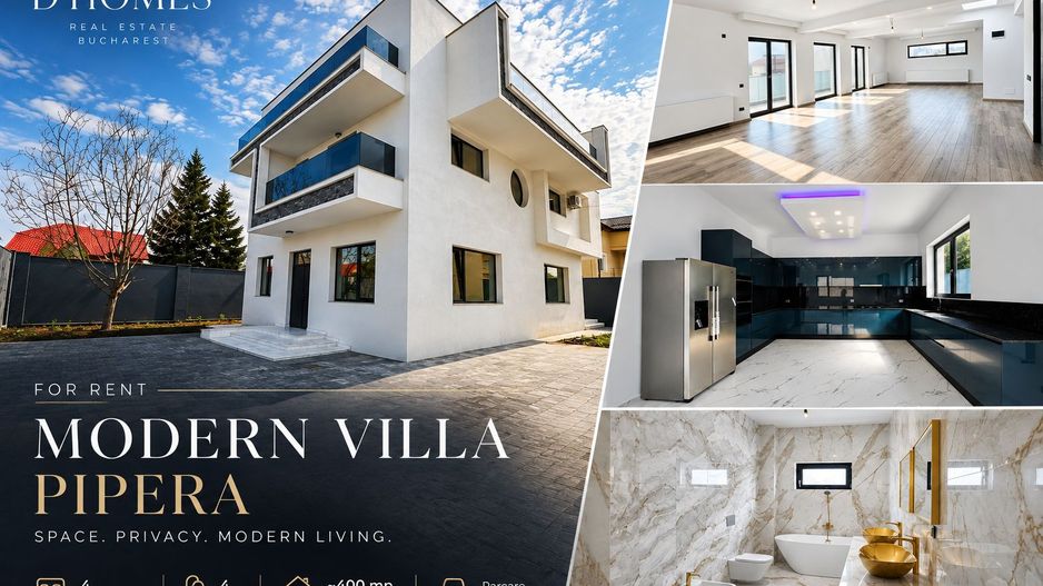 For Rent | Premium 4-Bedroom Villa | 400 sqm | Pipera - Poză 1