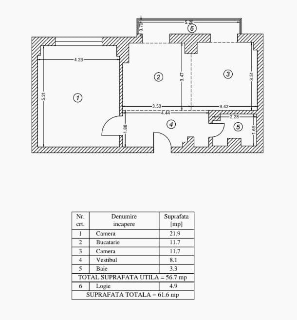 Vanzare 2 Camere Ready-To-Move Unirii - Mircea Voda - Bloc Monolit 2002 - Poză 2