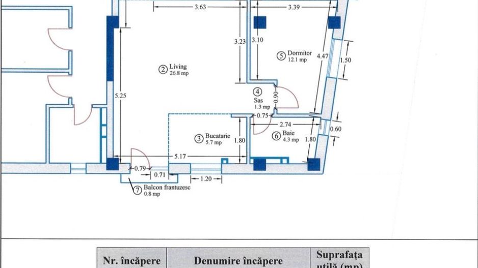 Apartament+loc de parcare subteran inclus in pret! comision0% - Schiță 5