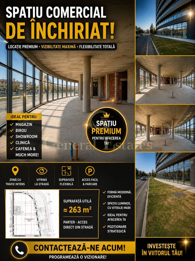 SPAȚIU COMERCIAL DE ÎNCHIRIAT – VIZIBILITATE MAXIMĂ –STR. I.C BRATEANU - Poză 3
