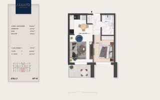 Alusso Residence 2 camere premium Metrou Teclu, Pallady Comision 0% - Schiță 9