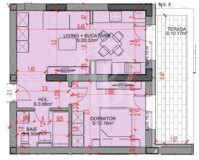 Apartament 2 camere Parcare Bonus Titan-Theodor Pallady - Schiță 8