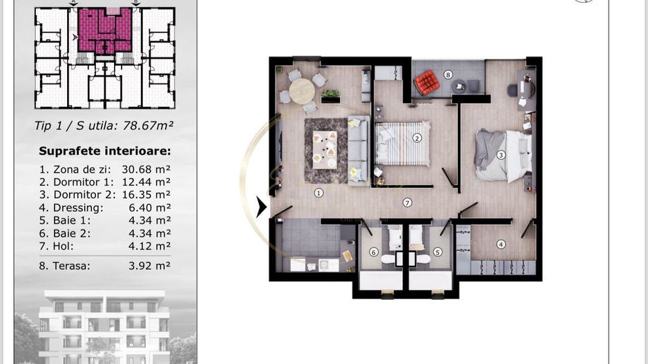 NOU | Apartament cu 2 camere - TORONTALULUI - Poză 6