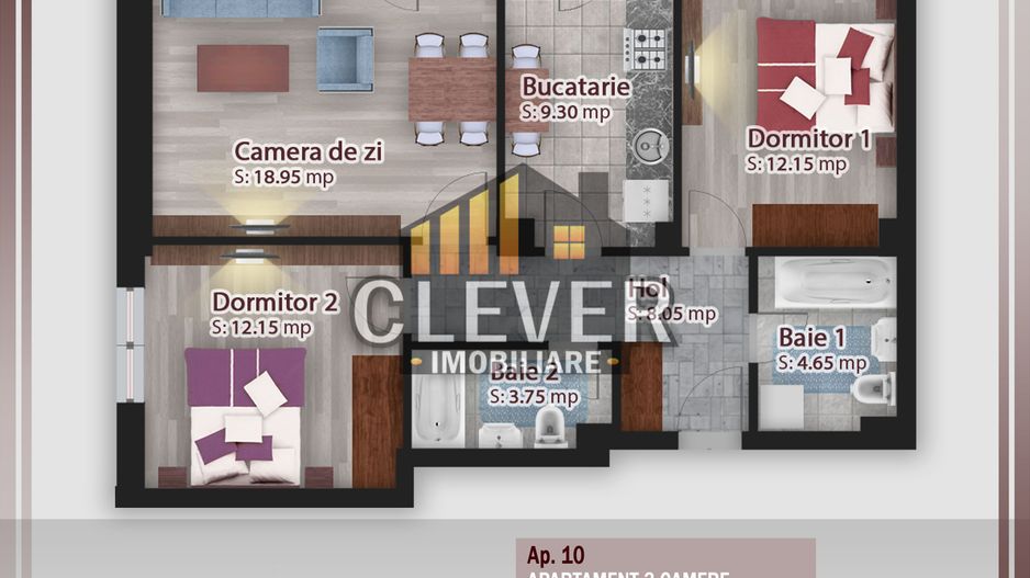 Apartament 3 camere Pallady – Bucatarie separata, Decomandat, Comision 0 - Poză 3