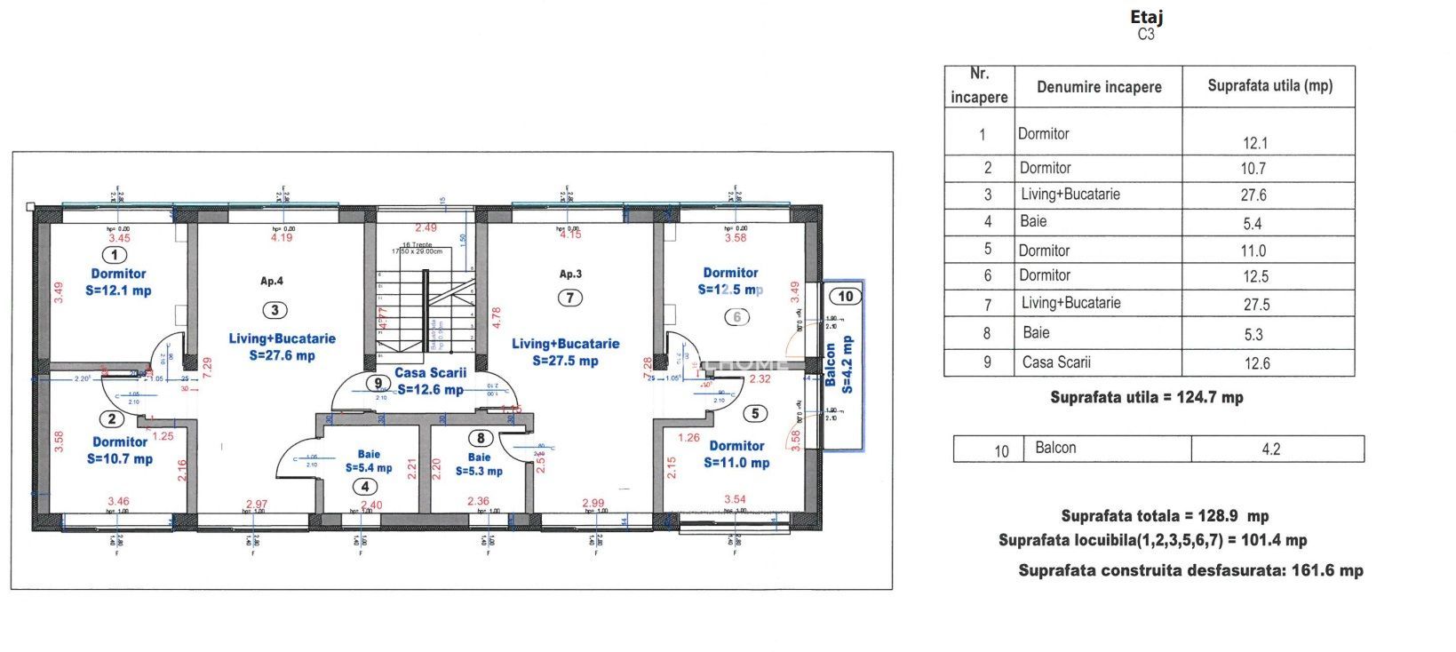 Apartament 3 camere finisat LA CHEIE - Turnisor Sibiu - Schiță 7