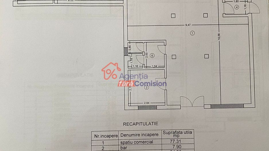 Spatiu Comercial, 114mp, Podul de Fier, 1450 euro - Poză 1