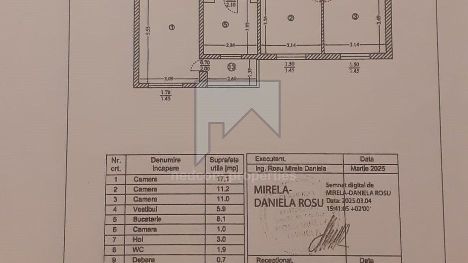 Vanzare apartament 3 camere Rahova - Barca - Schiță 19