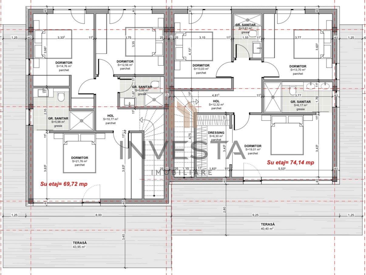 Teren cu autorizatie pentru 1 duplex. - Schiță 4