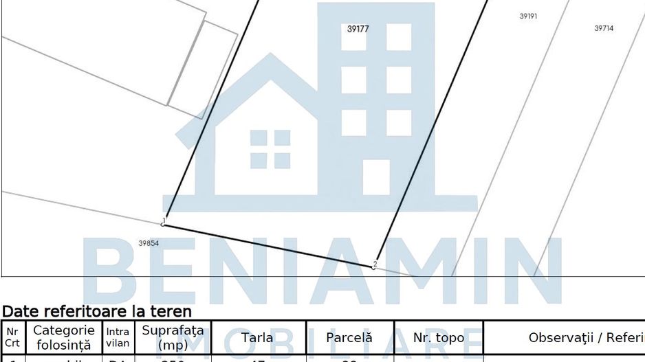 Teren intravilan 350mp-Toate utilitatile-Pozitie excelenta - Schiță 4
