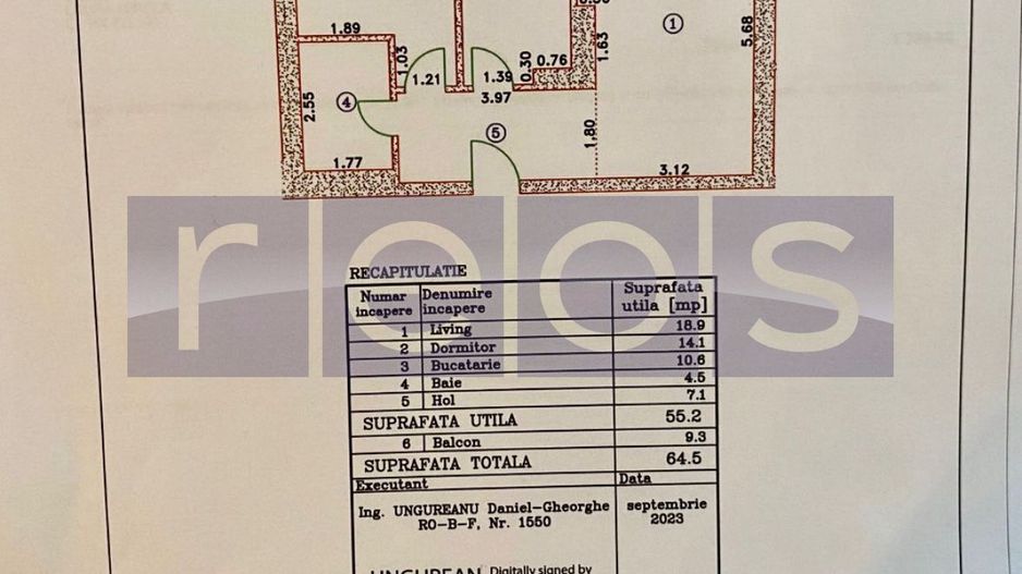 VANZARE CORTINA NORTH | 2 CAMERE|64 MP| LUX - Schiță 26