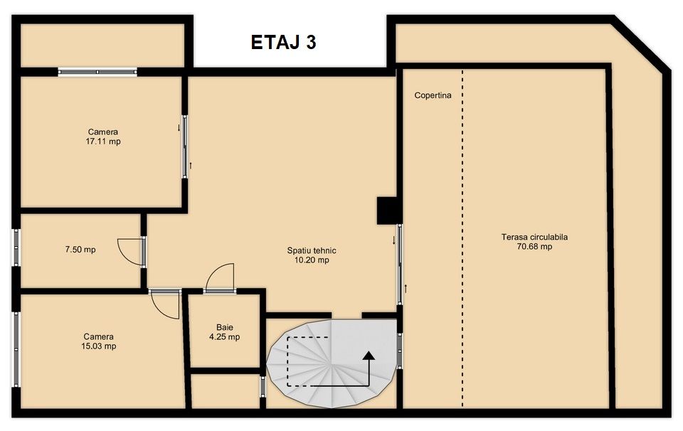Imobil D+P+3 | 870mpc | ideal birouri/comercial/clinica - Schiță 16