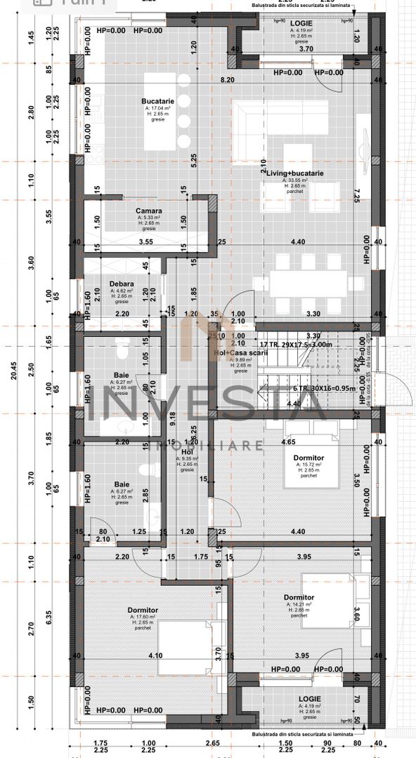 Ultimul apartament!  4 camere, 132 mp utili + gradina 100 mp! - Schiță 2
