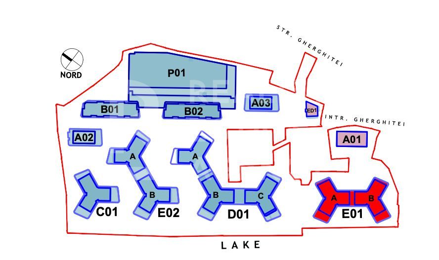 Vânzare, apartament 2 dormitoare, vedere spre lac, One Lake District - Schiță 9