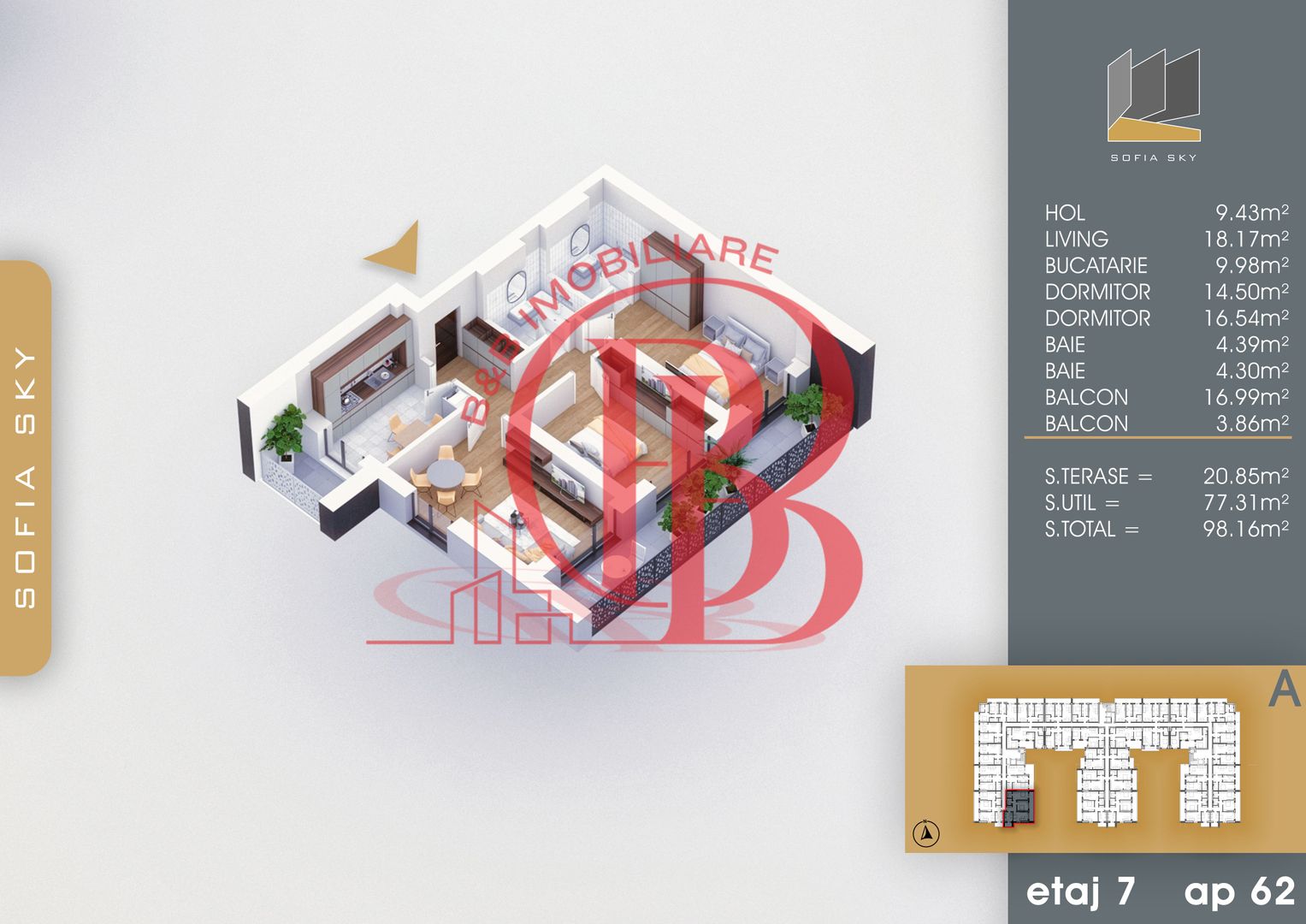 Bloc Finalizat Apartament 3 camere 7min Metrou Nicolae Teclu - Schiță 3