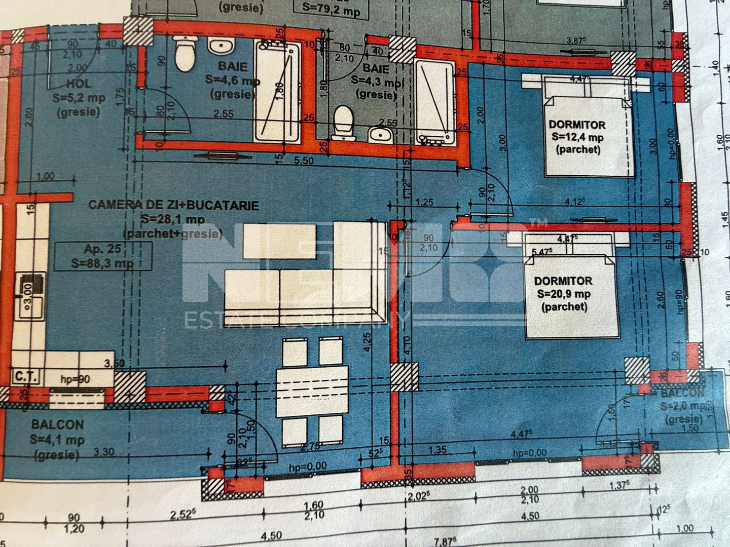 APARTAMENT NOU | 88.3MP | 130.000 EURO | 3 CAMERE | - Poză 5