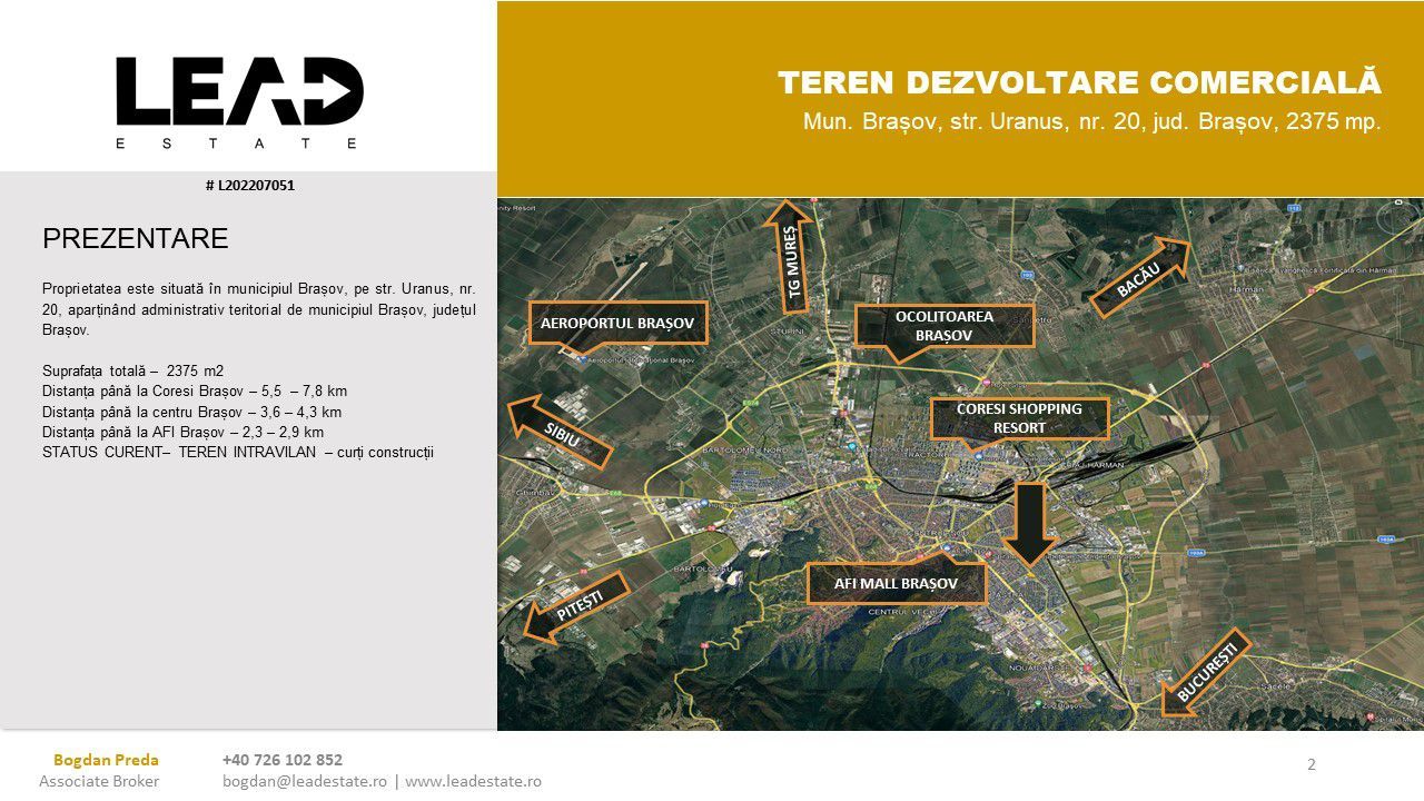 OPORTUNITATE INVESTIȚIE TEREN DEZVOLTARE COMERCIALĂ/RETAIL PARK - Poză 3