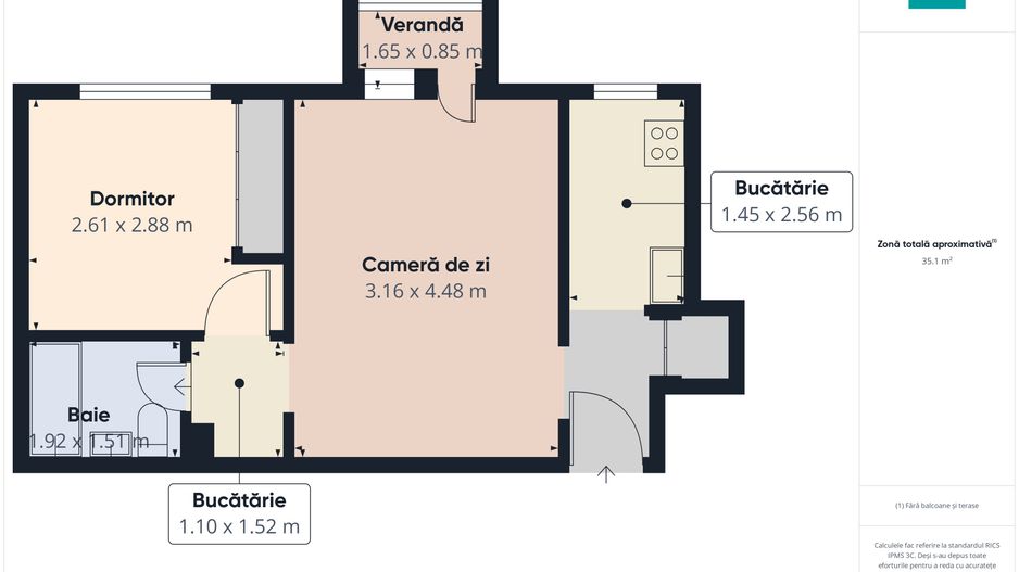 Apartament 2 camere renovat în zona Fortuna - Poză 15